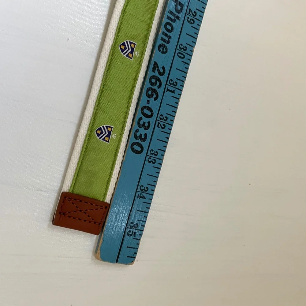 McLaughlin Vance Youth size L Webbing Belt Lime Medieval Emblem Preppy Event